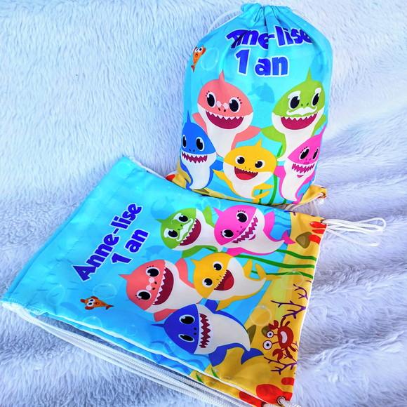 Mochila Saco Personalizada Baby Shark