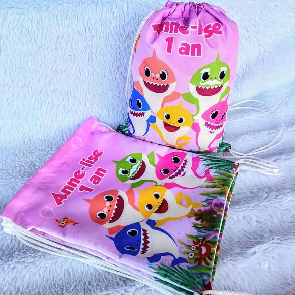 Mochila Saco Personalizada Baby Shark