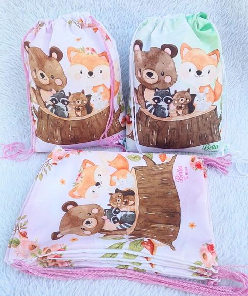 Mochila Saco Personalizada Bosque Encantado