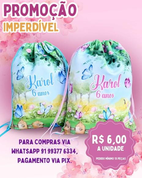 Mochila Saco Personalizada Branca de Neve