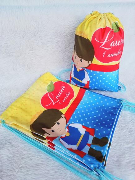 Mochila Saco Personalizada Branca de Neve