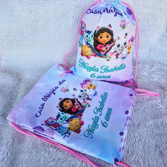 Mochila Saco Personalizada Casa Mágica da Gaby