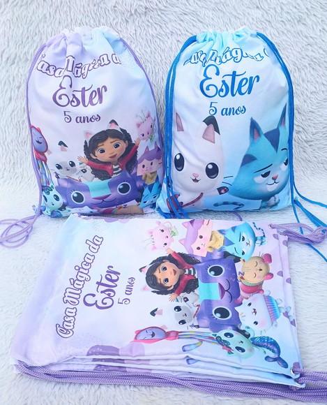 Mochila Saco Personalizada Casa Mágica da Gaby
