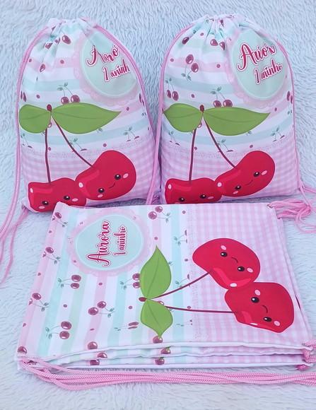 Mochila Saco Personalizada Cerejinha
