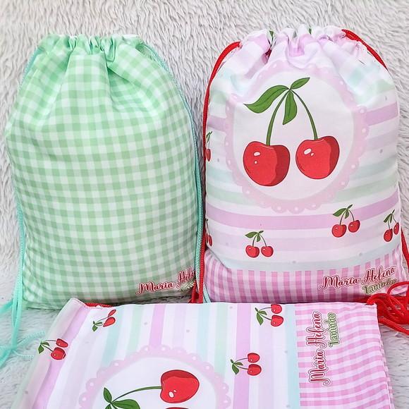 Mochila Saco Personalizada Cerejinha