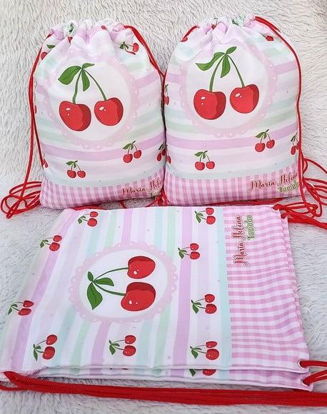 Mochila Saco Personalizada Cerejinha