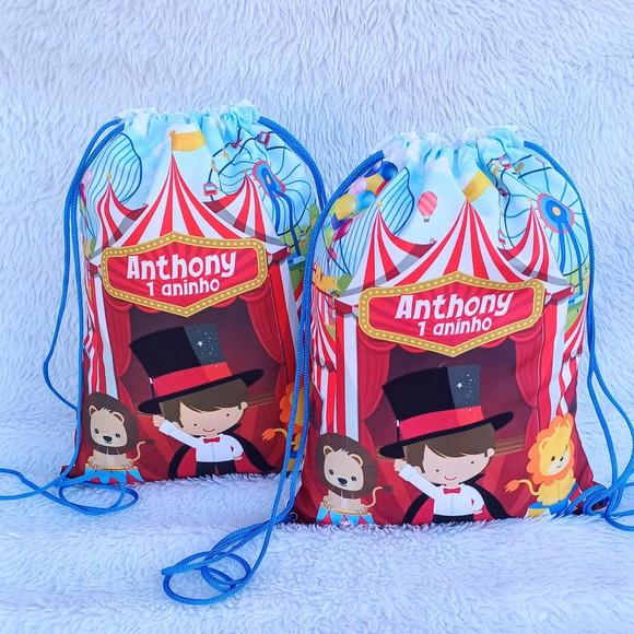 Mochila Saco Personalizada Circo Menino