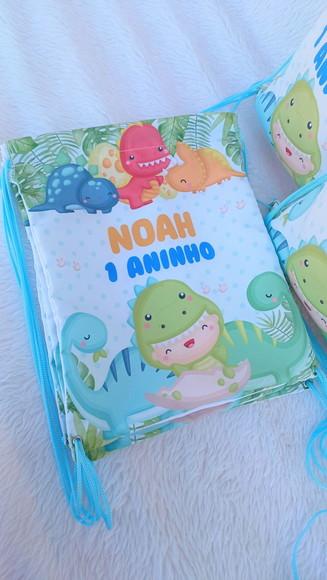 Mochila Saco Personalizada Dinossauro Baby