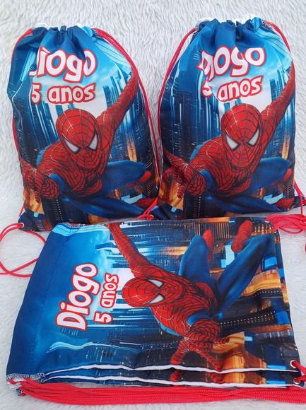 Mochila Saco Personalizada Homem Aranha