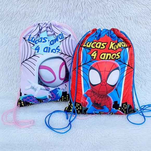 Mochila Saco Personalizada Homem Aranha