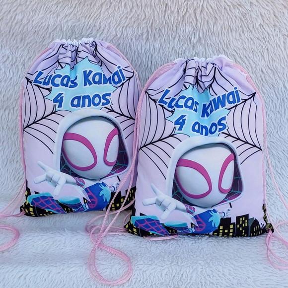 Mochila Saco Personalizada Homem Aranha