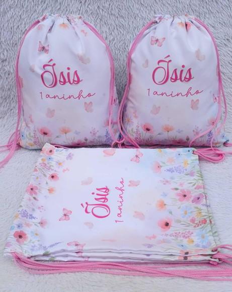 Mochila Saco Personalizada Jardim Encantado