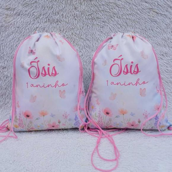 Mochila Saco Personalizada Jardim Encantado