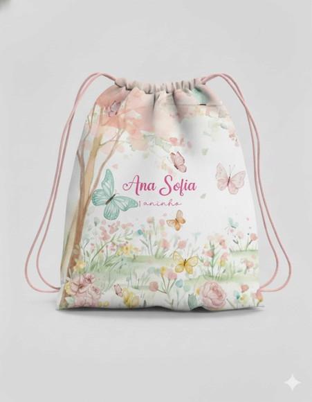 Mochila Saco Personalizada Jardim Encantado
