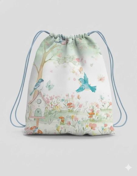 Mochila Saco Personalizada Jardim Encantado