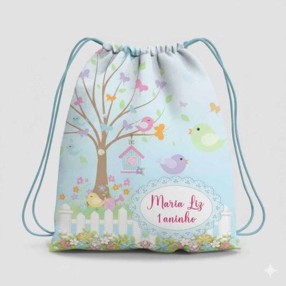 Mochila Saco Personalizada Jardim Encantado
