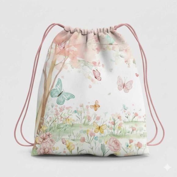 Mochila Saco Personalizada Jardim Encantado