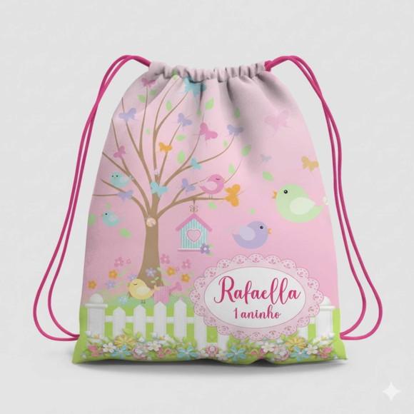 Mochila Saco Personalizada Jardim Encantado