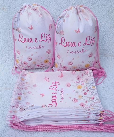 Mochila Saco Personalizada Jardim Encantado