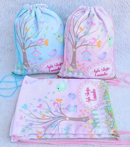 Mochila Saco Personalizada Jardim Encantado