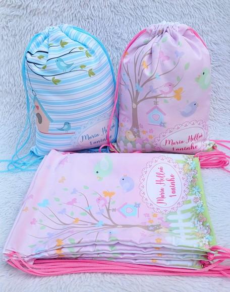 Mochila Saco Personalizada Jardim Encantado