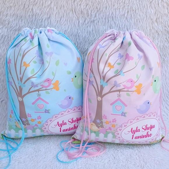 Mochila Saco Personalizada Jardim Encantado