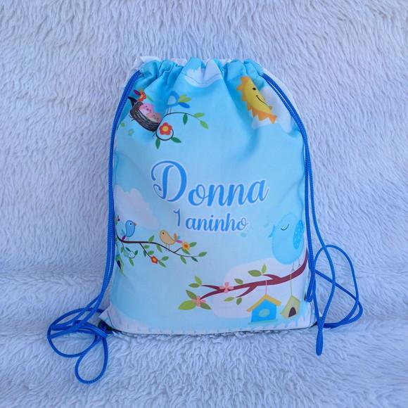 Mochila Saco Personalizada Jardim Encantado