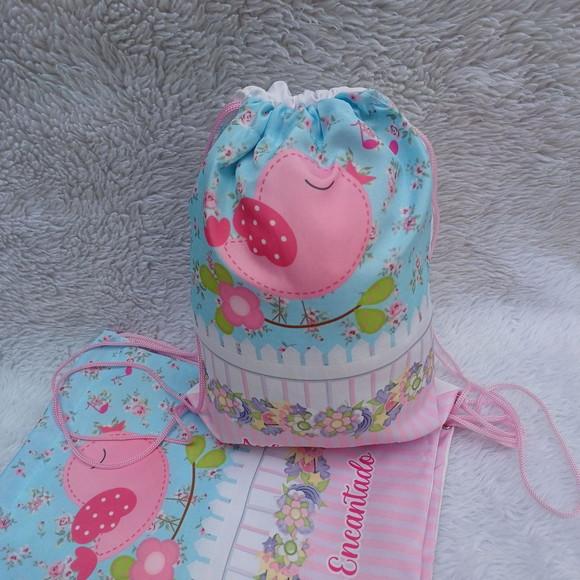 Mochila Saco Personalizada Jardim Encantado
