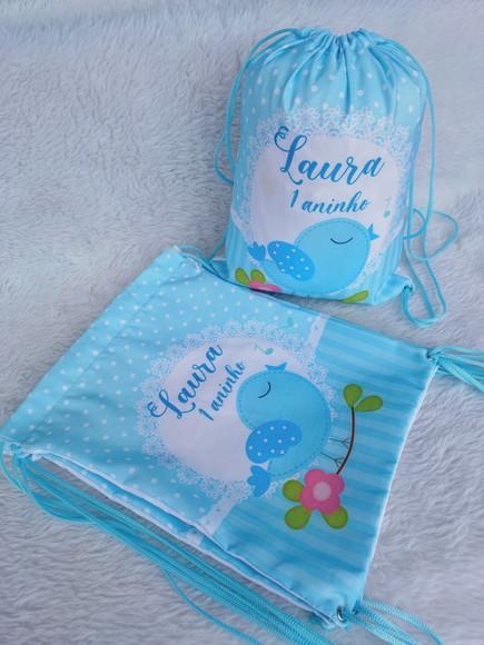 Mochila Saco Personalizada Jardim Encantado