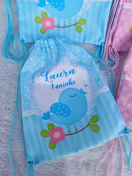 Mochila Saco Personalizada Jardim Encantado