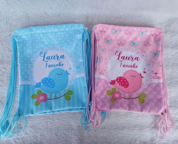 Mochila Saco Personalizada Jardim Encantado