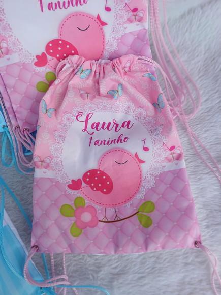 Mochila Saco Personalizada Jardim Encantado