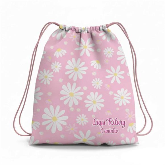 Mochila Saco Personalizada Margaridas
