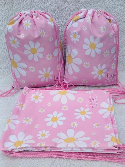 Mochila Saco Personalizada Margaridas