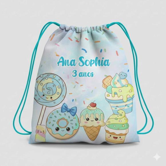 Mochila Saco Personalizada Mundo Doce