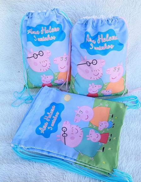 Mochila Saco Personalizada Pig