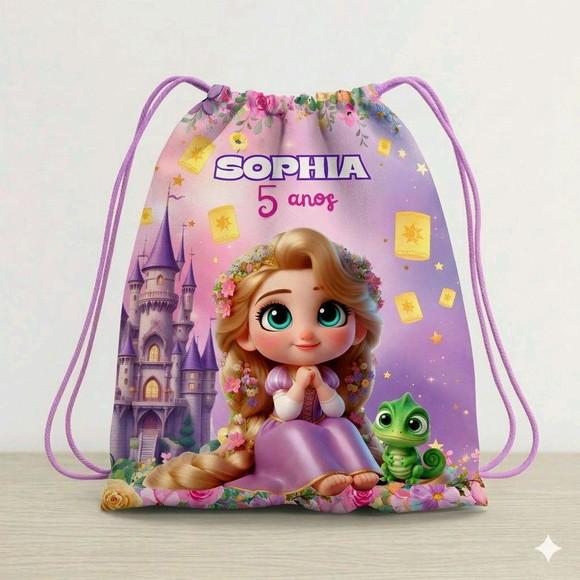 Mochila Saco Personalizada Rapunzel