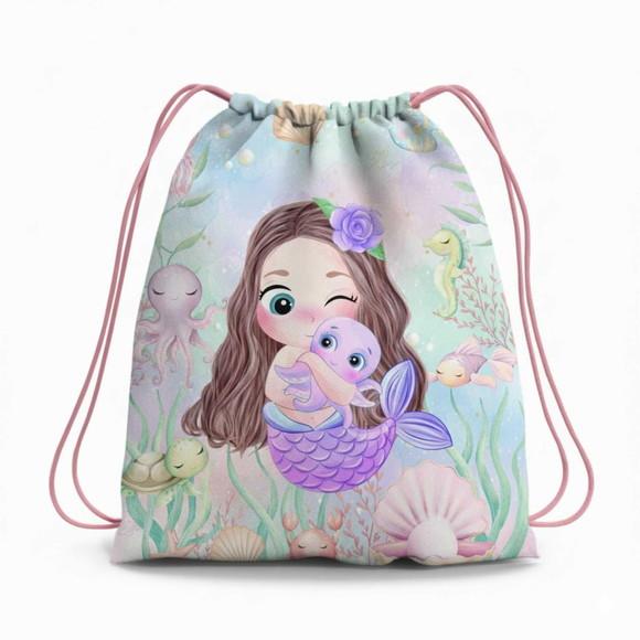 Mochila Saco Personalizada Sereia