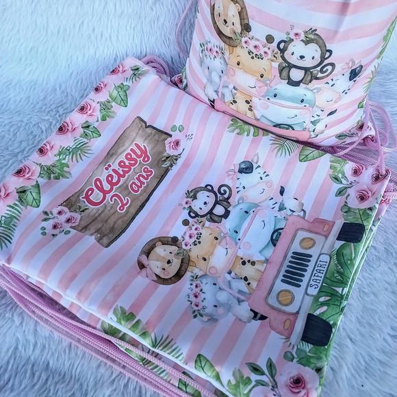 Mochila Saco Personalizada Safari Rosa