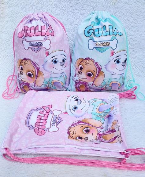 Mochila Saco Personalizada Skye Patrulha Canina