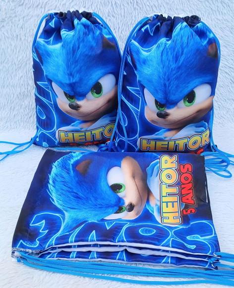 Mochila Saco Personalizada Sonic