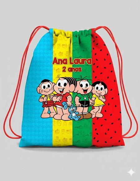 Mochila Saco Personalizada Turma da Monica