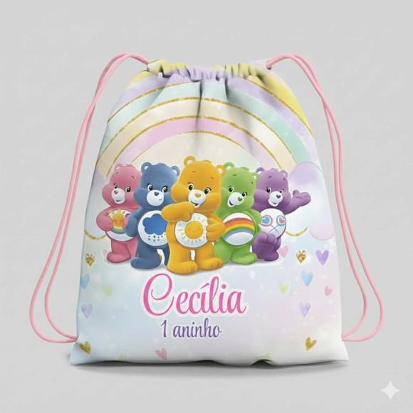 Mochila Saco Personalizada Ursinhos Carinhosos