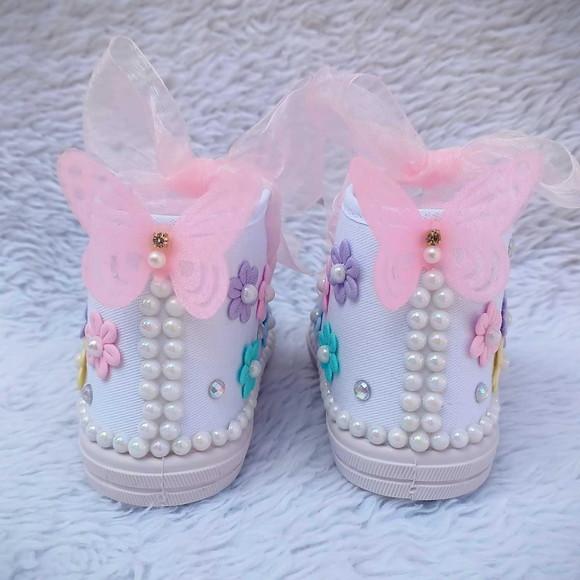 Tênis Personalizado Infantil Jardim de Borboletas 19/20