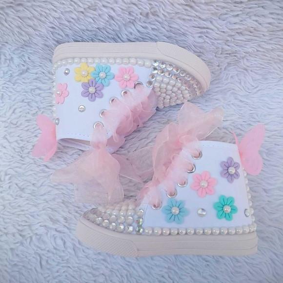 Tênis Personalizado Infantil Jardim de Borboletas 19/20