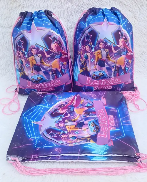 Mochila saco personalizada Guerreiras kpop
