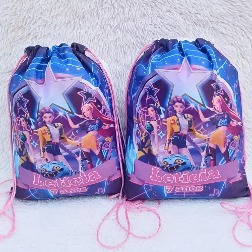 Mochila saco personalizada Guerreiras kpop