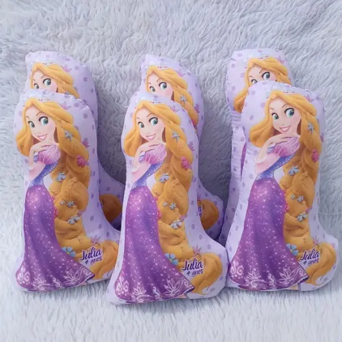 Almofada Contorno Personalizada Rapunzel 21cm