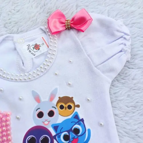 Body Infantil Bolofofos 1 Ano - Roupa Aniversário