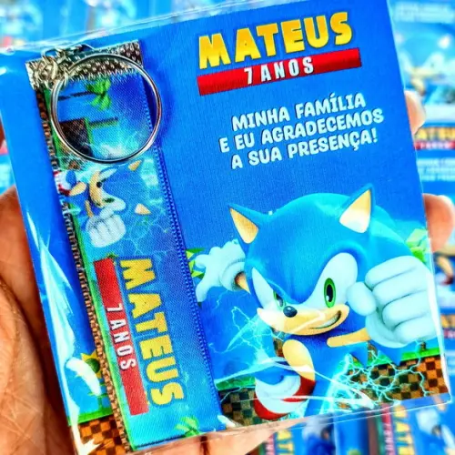 Chaveiro Personalizado Sonic